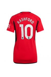Manchester United Marcus Rashford #10 Fotballdrakt Hjemme Klær Dame 2023-24 Korte ermer